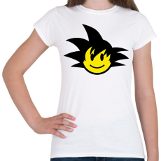 PRINTFASHION Son Goku Emoji - Női póló - Fehér