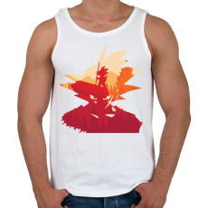 PRINTFASHION Son Goku - Férfi atléta - Fehér