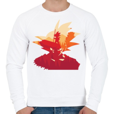 PRINTFASHION Son Goku - Férfi pulóver - Fehér férfi pulóver, kardigán
