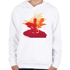PRINTFASHION Son Goku - Gyerek kapucnis pulóver - Fehér