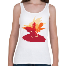 PRINTFASHION Son Goku - Női atléta - Fehér női trikó