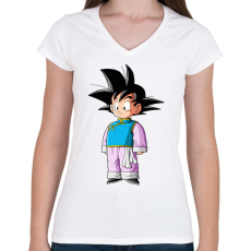 PRINTFASHION Son Gotan - Női V-nyakú póló - Fehér