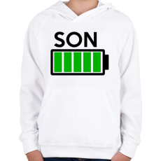 PRINTFASHION SON - Gyerek kapucnis pulóver - Fehér