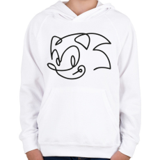 PRINTFASHION Sonic - Gyerek kapucnis pulóver - Fehér