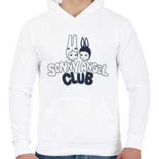 PRINTFASHION Sonny Angel Club - Férfi kapucnis pulóver - Fehér férfi pulóver, kardigán