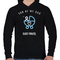 PRINTFASHION SONOFMYDAD - Férfi kapucnis pulóver - Fekete