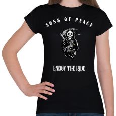 PRINTFASHION SONSOFPEACE - Női póló - Fekete