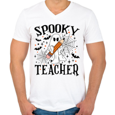 PRINTFASHION Sooky Teacher - Férfi V-nyakú póló - Fehér férfi póló