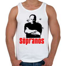 PRINTFASHION sopranos-draw - Férfi atléta - Fehér atléta, trikó