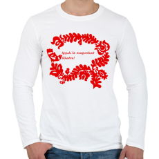 PRINTFASHION Sör bor pálinka páros minta #2 - Férfi hosszú ujjú póló - Fehér