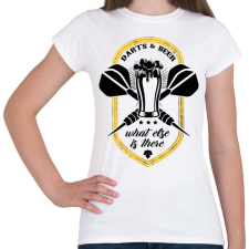 PRINTFASHION Sör és Darts - Női póló - Fehér női póló