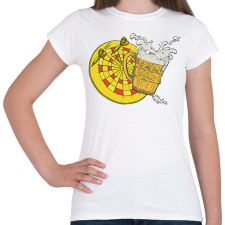 PRINTFASHION Sör és darts - Női póló - Fehér női póló