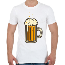 PRINTFASHION Sör - Férfi póló - Fehér férfi póló