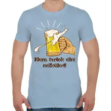 PRINTFASHION sör - Férfi póló - Világoskék férfi póló