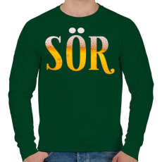 PRINTFASHION Sör - Férfi pulóver - Sötétzöld