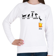 PRINTFASHION Sör hét - Női pulóver - Fehér női pulóver, kardigán