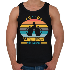 PRINTFASHION Sör ivászat - Férfi atléta - Fekete atléta, trikó