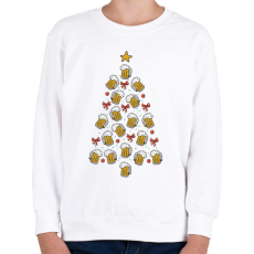 PRINTFASHION Sör karácsonyfa - Gyerek pulóver - Fehér