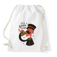 PRINTFASHION Sör szünet - Beer time - Sportzsák, Tornazsák - Fehér tornazsák