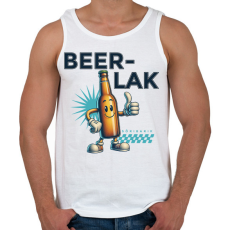 PRINTFASHION Söribarik - Férfi atléta - Fehér