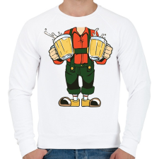 PRINTFASHION Sörimádó - Férfi pulóver - Fehér férfi pulóver, kardigán