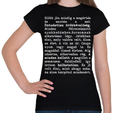 PRINTFASHION Sorok között - Női póló - Fekete női póló