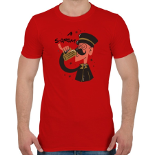 PRINTFASHION Söröm - S-öröm - Férfi póló - Piros férfi póló