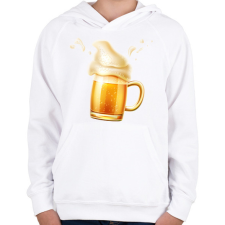 PRINTFASHION Sörözés  - Gyerek kapucnis pulóver - Fehér gyerek pulóver, kardigán