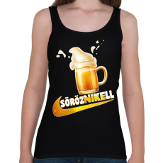 PRINTFASHION Sörözés  - Női atléta - Fekete