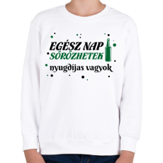 PRINTFASHION Sörözhetek - Nyugdíjas - Gyerek pulóver - Fehér