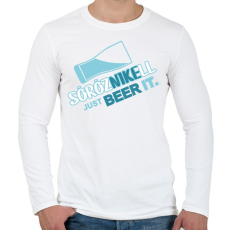 PRINTFASHION sörözni kell másik - Férfi hosszú ujjú póló - Fehér