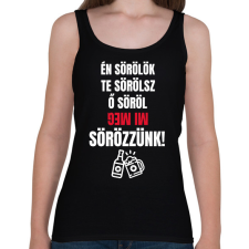 PRINTFASHION SÖRÖZZÜNK! - Női atléta - Fekete női trikó