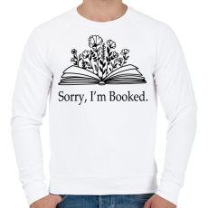 PRINTFASHION Sorry, I'm Booked. - Férfi pulóver - Fehér