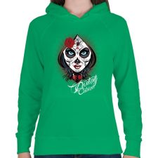 PRINTFASHION Sors - Női kapucnis pulóver - Zöld női pulóver, kardigán