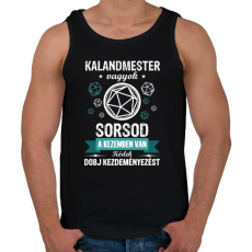 PRINTFASHION Sorsod a kezemben van - Férfi atléta - Fekete