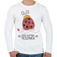 PRINTFASHION Sós kútba tesznek - Férfi hosszú ujjú póló - Fehér