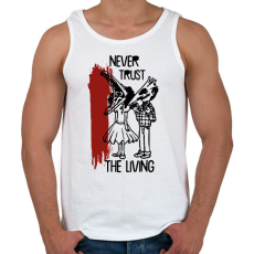 PRINTFASHION Sose bízz - Férfi atléta - Fehér