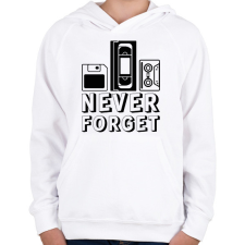 PRINTFASHION Sose felejtünk - Gyerek kapucnis pulóver - Fehér gyerek pulóver, kardigán