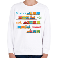 PRINTFASHION Sosincs túl sok vonat - Gyerek pulóver - Fehér gyerek pulóver, kardigán