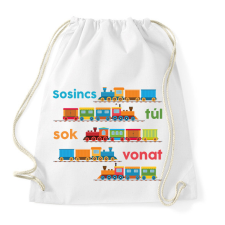 PRINTFASHION Sosincs túl sok vonat - Sportzsák, Tornazsák - Fehér tornazsák