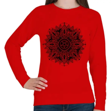 PRINTFASHION Sötét csillag - Női pulóver - Piros