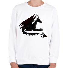 PRINTFASHION Sötét sárkány - Gyerek pulóver - Fehér gyerek pulóver, kardigán