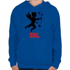 PRINTFASHION SOUL - Gyerek kapucnis pulóver - Királykék gyerek pulóver, kardigán