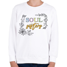 PRINTFASHION Soul sisters - Gyerek pulóver - Fehér gyerek pulóver, kardigán