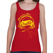 PRINTFASHION Sound Cola - Női atléta - Cseresznyepiros női trikó