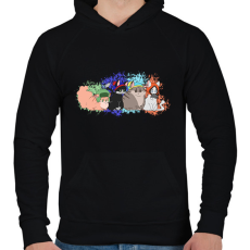 PRINTFASHION South park cicák - Férfi kapucnis pulóver - Fekete