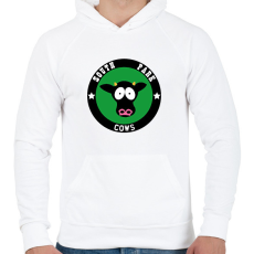 PRINTFASHION south park cows - Férfi kapucnis pulóver - Fehér