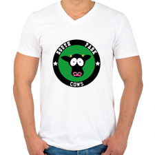 PRINTFASHION south park cows - Férfi V-nyakú póló - Fehér férfi póló
