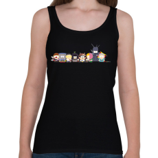 PRINTFASHION south park - mosómedve és barátai - Női atléta - Fekete