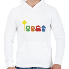 PRINTFASHION SP Characters - Férfi kapucnis pulóver - Fehér